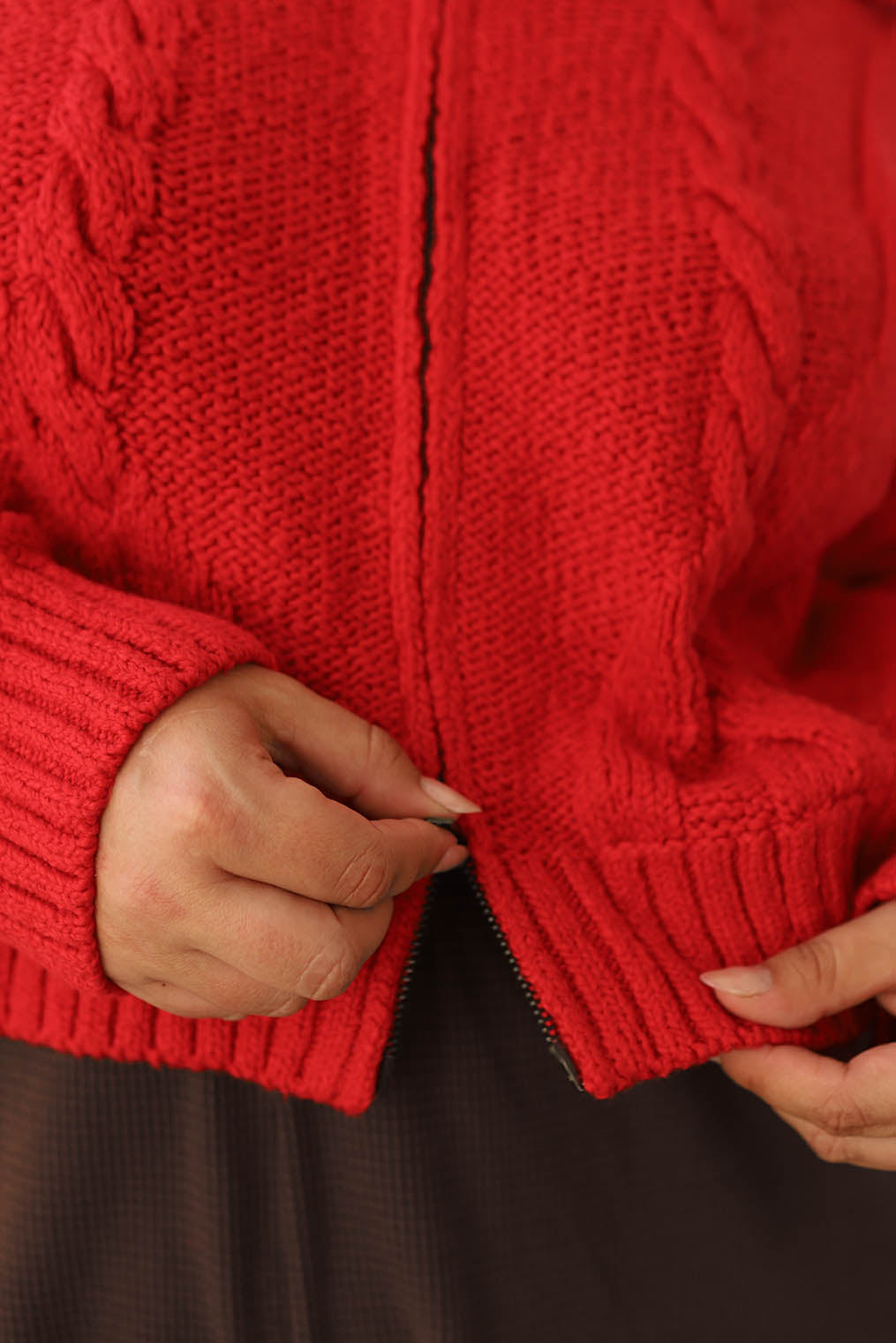 Braided Knit Cardigan