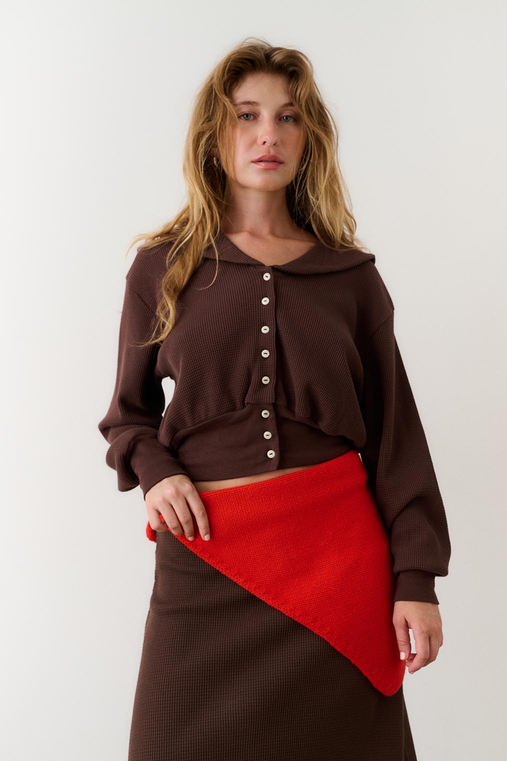 Waffle Sailor Cardigan