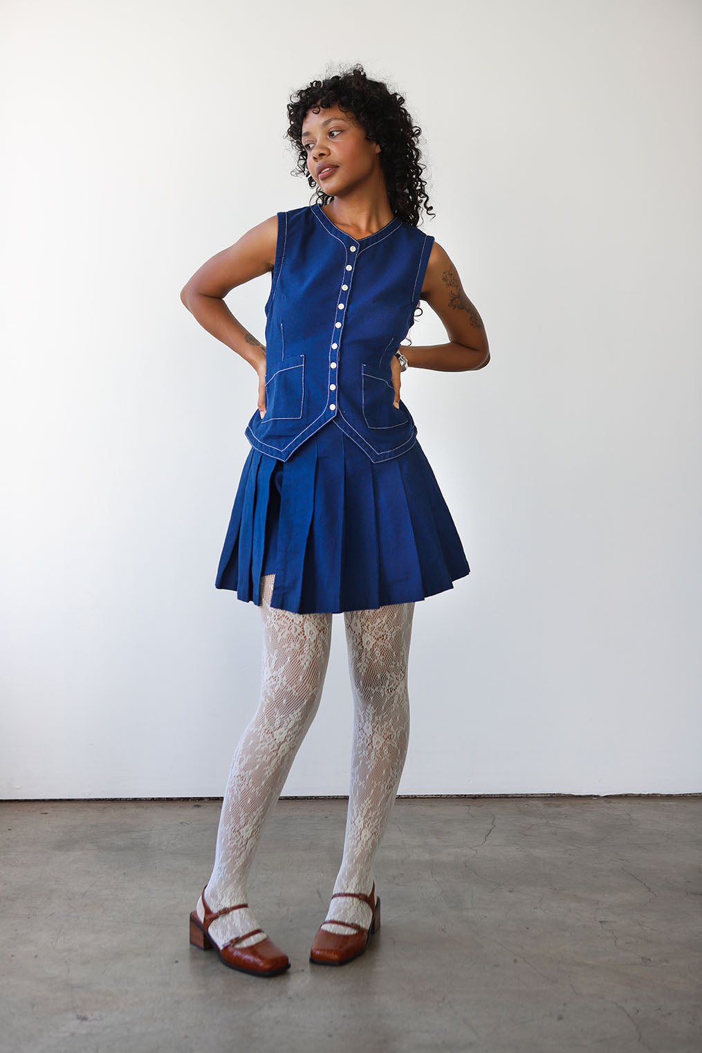Pleated Skort